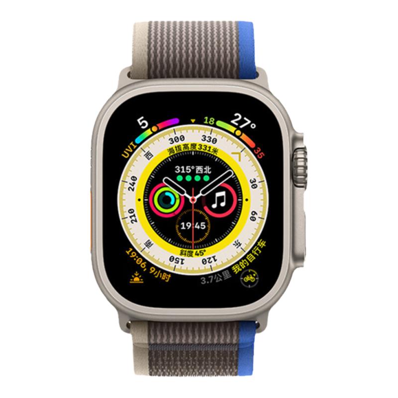 适用于苹果AppleWatchs 12/11/9/8手表带11野径回环式腕表带iwatch ultra4运动小众3智能7创意6高级5编织男女