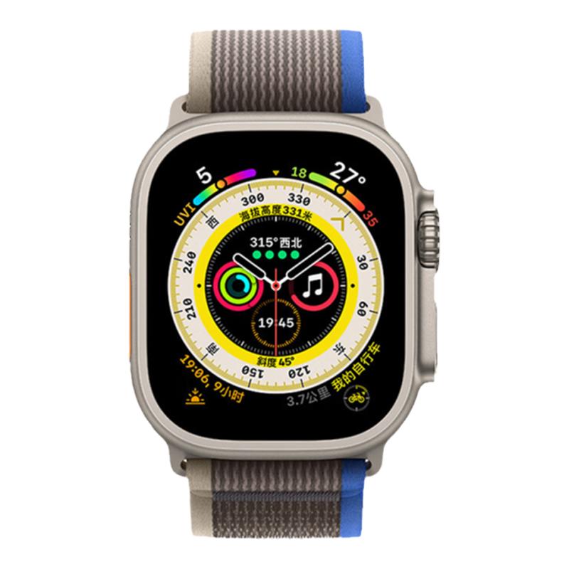 适用于AppleWatchs9/8手表野径回环式表带apple watch ultra/2苹果iWatch7/6/5手表可替换腕带编织配件男女