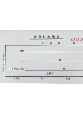 现金凭证国增收入付出支出