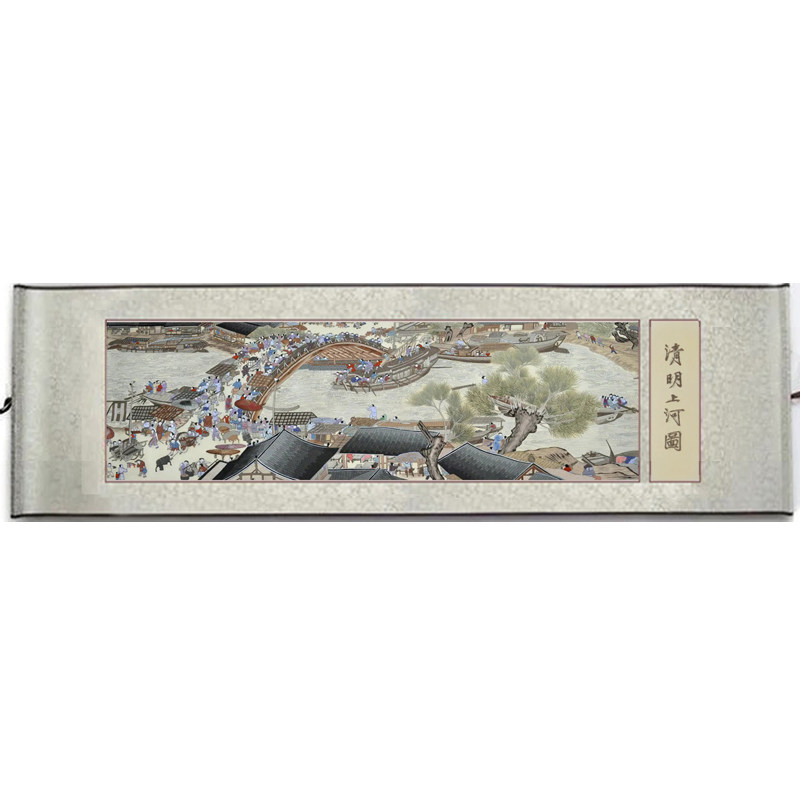 江南名绣坊纯手工刺绣苏绣中国特色客厅书房古画风景画清明上河图