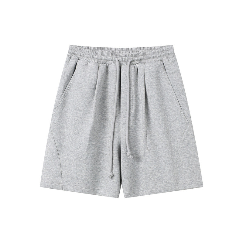 WHIMNOTION 26SS「弧形骨位打褶」莱赛尔空气层五分运动短裤卫裤