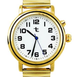 新款报时报日期星期手表会说话的语音表送盲人老人礼品实用报时表