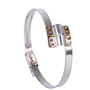 304不锈钢过桥式喉箍德式PU钢丝软管接头固定扣夹波纹管专用卡箍