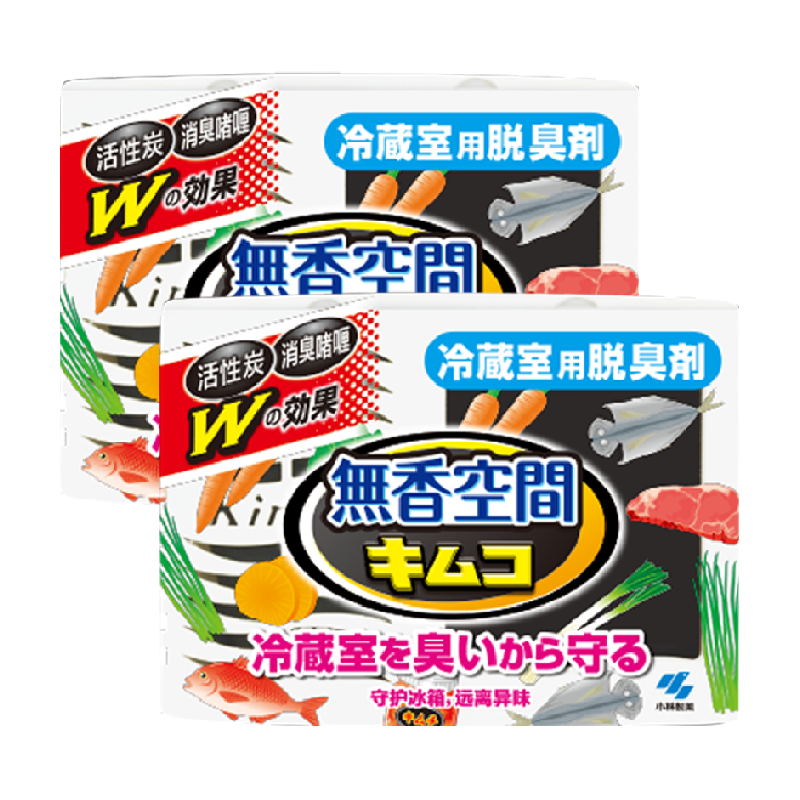 小林制药冰箱除味除臭剂冷藏室用113g*2盒物理除臭吸附异味家用