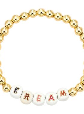 KREAM原创金色串珠手链男女