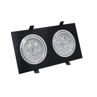 led双头斗胆射灯单头方型天花灯家用服装店嵌入式过道可调节聚光