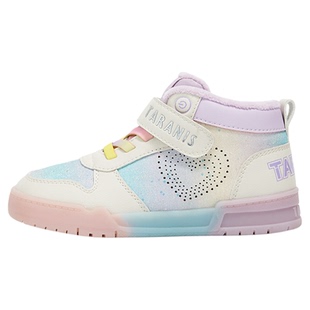 泰兰尼斯儿童闪灯板鞋冬季新款男童闪灯鞋女童休闲板鞋时尚儿童鞋