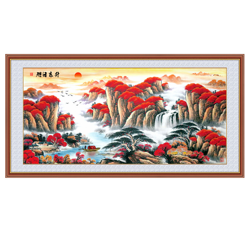 客厅装饰画沙发背景墙办公室中式
