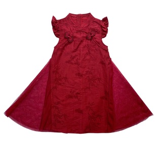 儿童汉服男童中国风唐装2025新款国潮新中式套装女童中国红演出服