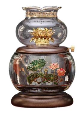 厂家直供台湾液体酥油灯家居装饰长明灯佛堂供灯佛具用品摆件