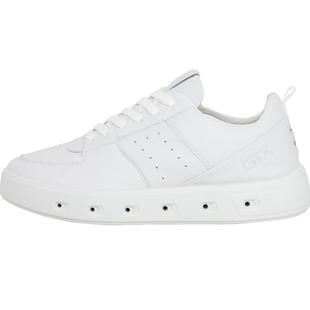 ecco爱步女鞋真皮厚底小白鞋百搭增高板鞋透气休闲鞋 街头209713