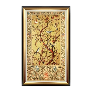 威廉莫里斯幸福树美式玄关装饰画过道壁画高级感欧式复古客厅挂画