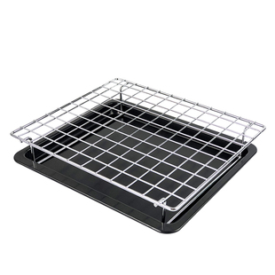 微波炉烤盘光波炉烧烤架接油盘适用美的格兰仕20L23升煎烤盘配件