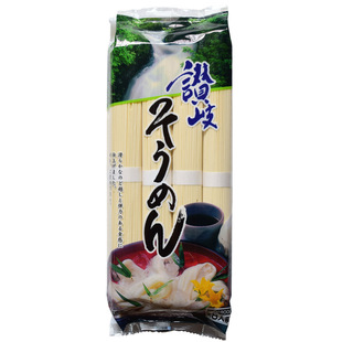 日本面条赞岐细挂面干直面待煮面条进口播州播磨面条800g流水素面