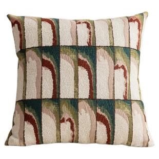 高级感美式轻奢抱枕中古风复古靠枕不含芯枕套沙发方形飘窗靠背垫