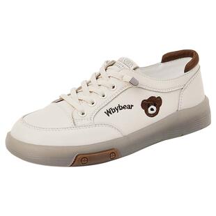 牛筋底软底防滑松紧带板鞋2026新款小皮鞋一脚蹬小白鞋平底单鞋女