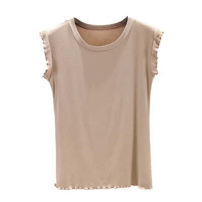 薄款莫代尔通勤无袖纯色