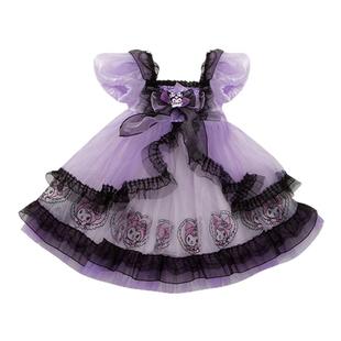 女童库洛米裙子夏季2025新款洛丽塔儿童生日公主裙蓬蓬纱连衣裙