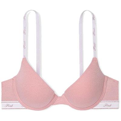 维密PINK聚拢LOGO肩带文胸内衣女