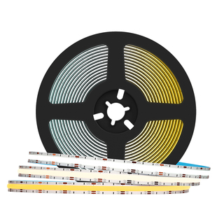 12V双色温COBLED灯带冷暖白防水CCT调光柔性FCOB室内24V氛围灯条