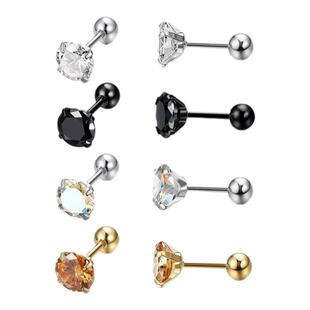 日韩超小2mm耳骨钉锆石迷你小耳骨钉耳蜗钉拧螺丝睡觉不用摘耳钉