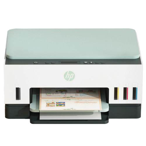 惠普Tank672彩色自动双面打印机家用小型办公专用复印扫描一体机学生无线可连手机连供墨仓式照片政府补贴