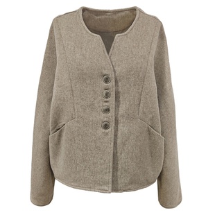 羊毛呢子大衣女款2025新爆款时尚洋气高级感小个子短款小香风外套