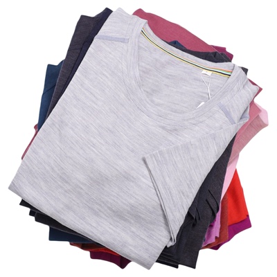 100%美利奴羊毛女运动t恤速干衣