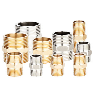 云然卫浴旗舰店铜接头对丝不锈钢双外丝直接4分6分1寸短丝对接加厚长进水管配件