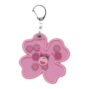 ADLV时尚挂件四叶草图案粉红BELLY熊系列配饰亚克力卡通钥匙链