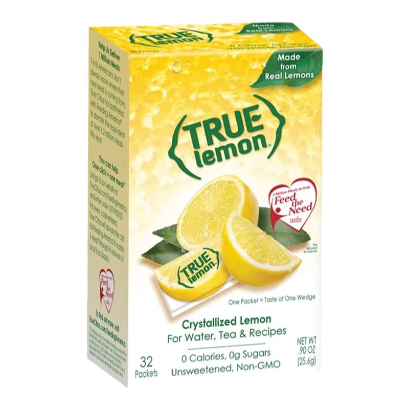 美国True lemon柠檬粉青柠粉橘子西柚果汁无糖0脂0卡冲饮固体饮料