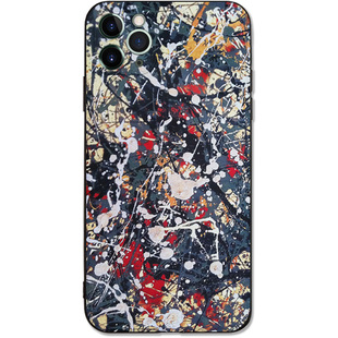 油画波洛克泼墨手机壳超现实主义小众好看的艺术抽象派防摔耐磨适用于苹果IQOO华为VIVO小米OPPO浮雕工艺