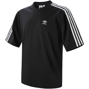 adidas阿迪达斯三叶草秋季男子运动休闲圆领短袖T恤IZ1832