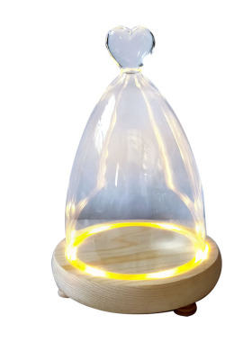 锥形发光玻璃6338738旋转小木马定制专用玻璃罩特价包邮