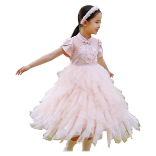 [高定礼服]EP雅莹童装秋女童新款新中式礼服裙演出公主连衣裙