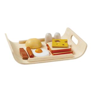 plantoys儿童木制仿真厨房过家家玩具英式早餐场景摆件3415礼物