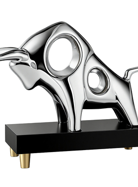 轻奢高档牛势开泰装饰品摆件