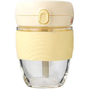 乐扣乐扣小蜜罐两用玻璃吸管水杯子女随行高颜值精致可爱LLG968