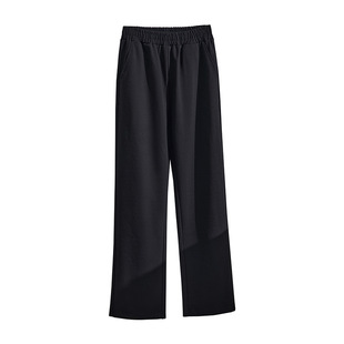 特大码高腰窄版直筒裤女300斤秋冬韩版胖mm宽松显瘦加绒休闲长裤