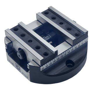 5轴虎钳4轴直径180自定心虎钳鑫点精密CNC5轴夹具可换自制钳口