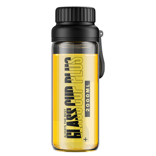 超大容量玻璃杯男2000ml水壶耐高温大号茶水分离泡茶杯夏季水杯子