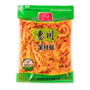 惠川香辣金针菇下饭菜180g袋装开味菜开袋即食麻辣金针蘑四川榨菜