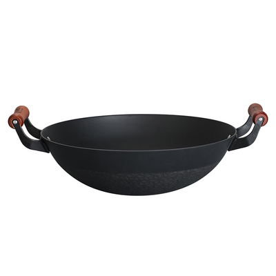 陆川官方旗舰菱形防滑双耳铸铁锅