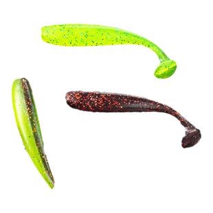 新品驯鱼高手反螺纹浮水小T尾黑坑路亚软饵根钓野钓鲈鱼鳜鱼翘嘴