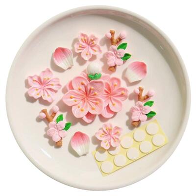 桃花立体车贴纸diy水杯装饰贴纸