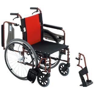 日本MIKI轮椅MCVWSW-49JL扶手可掀挂脚可拆轻便折叠老人手推轮椅