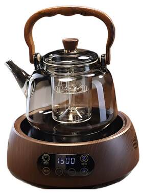把玻璃提梁壶家用小型电陶炉煮茶器烧水壶大容量保温玻璃茶壶