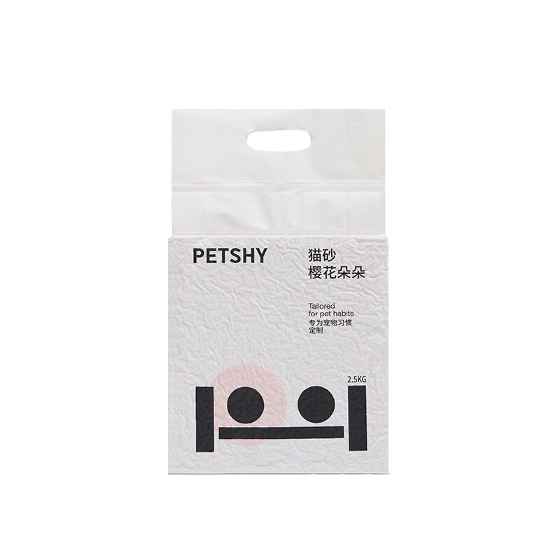 PETSHY百宠千爱 樱花猫砂除臭无尘混合豆腐膨润土猫沙2.5kg*3包