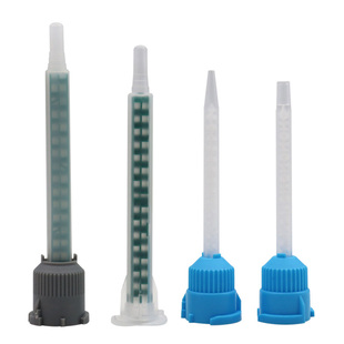 固牌静态AB胶1:1混合管胶针管胶嘴第二代10比1混合头胶管螺旋管混胶嘴圆口 卡口混合嘴AB点胶针头胶水搅拌器