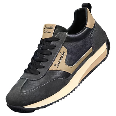 男休闲皮鞋欧洲站轻奢网红爆款新款头层牛皮时尚百搭潮流阿甘鞋